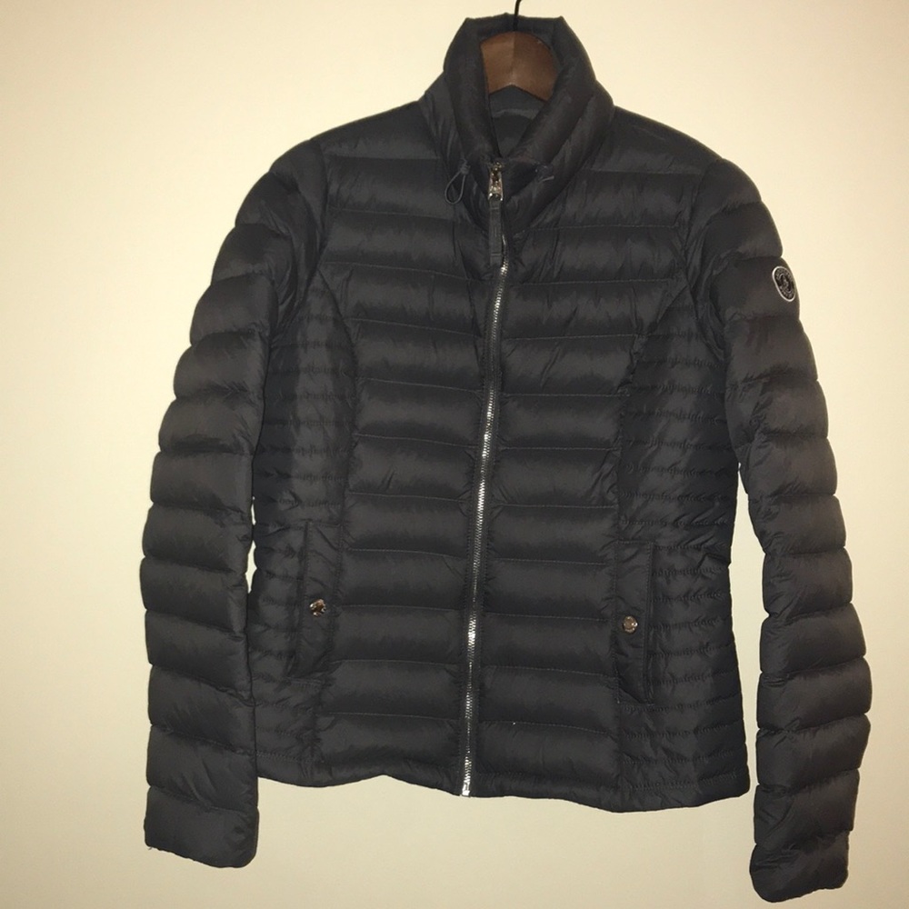 Abercrombie + Fitch Gray Puffer Down Jacket